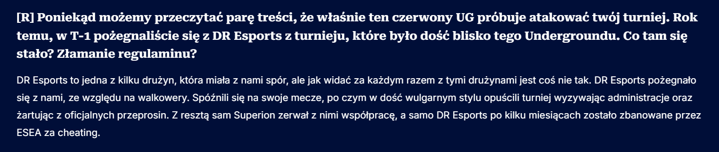 stan podziemia robi dobrą robotę