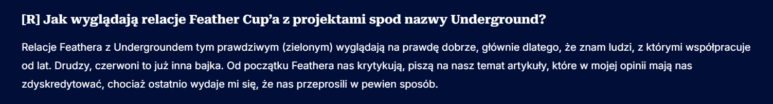 stan podziemia robi dobrą robotę